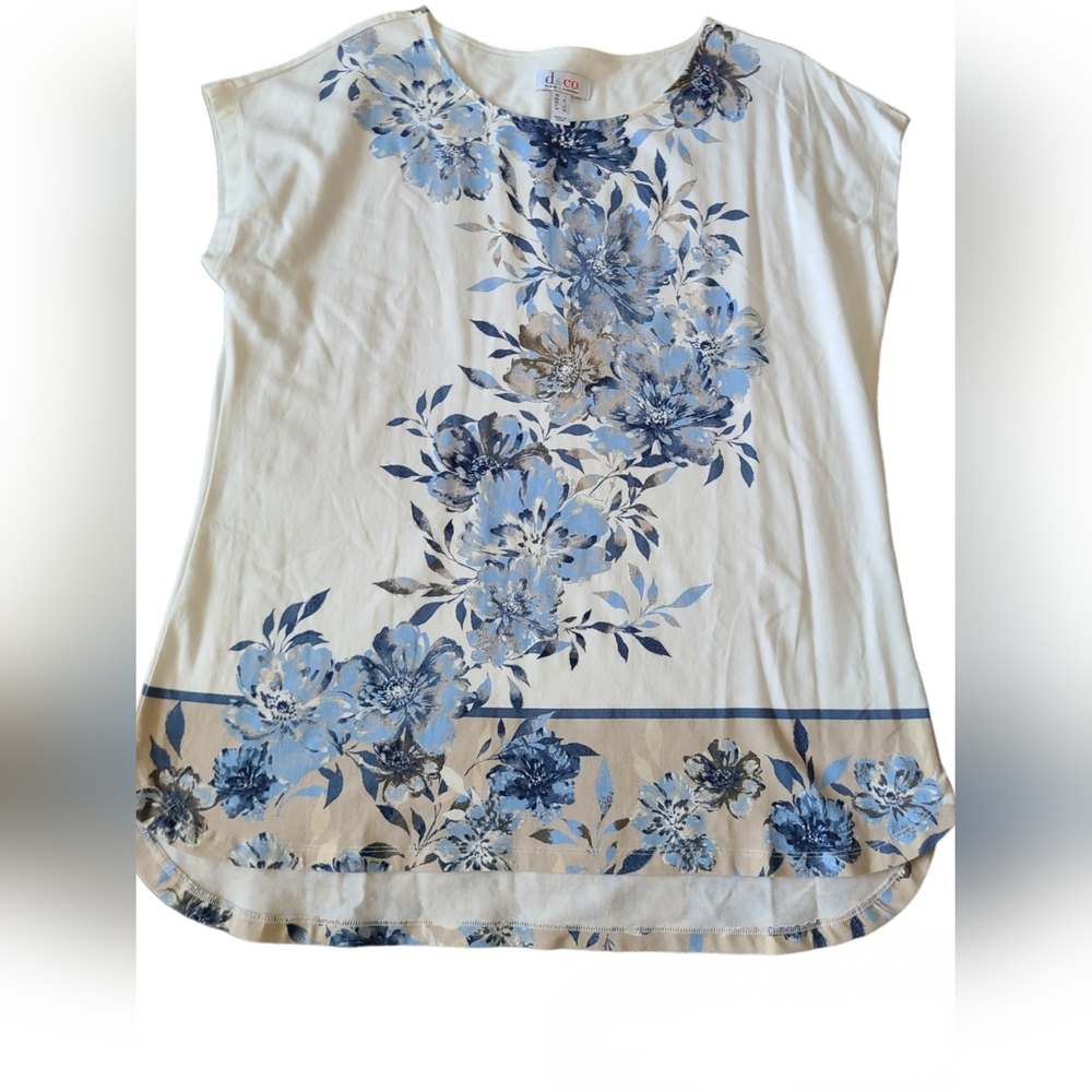 STUDIO BY DENIM & CO.| DOLMAN CAP SLEEVE| FLORAL BLOUSE - Picture 4 of 10